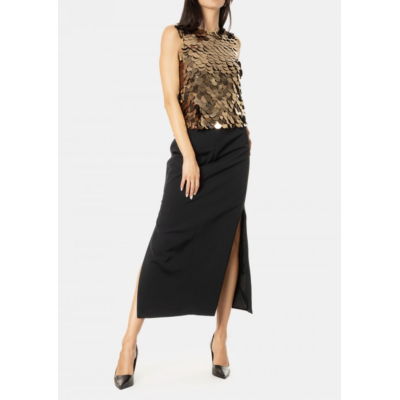TOP CON MACRO PAILLETTES