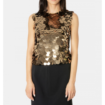 TOP CON MACRO PAILLETTES