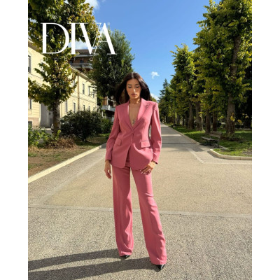 PANTALONE IN CREPE SATIN DI LANA