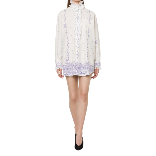 Shirt dress in popeline