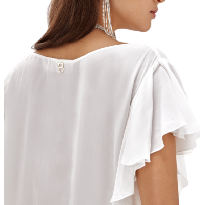 Blusa con maniche con ruches