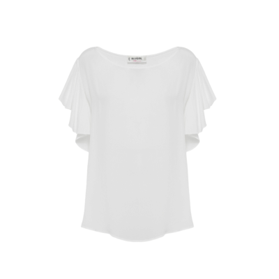 Blusa con maniche con ruches